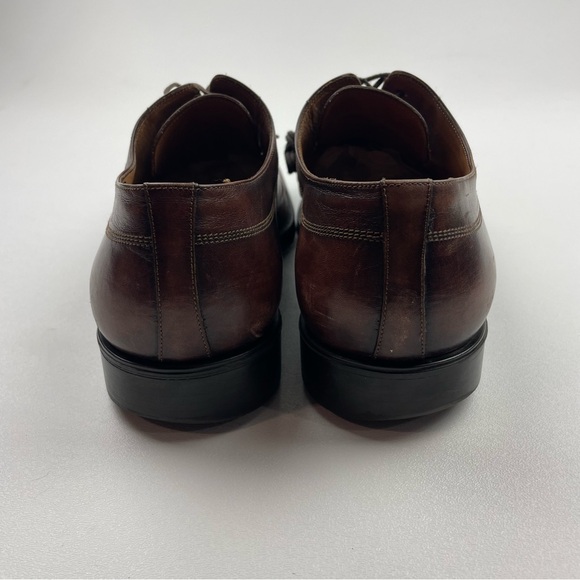 Santoni Cap Toe Oxford Derby Shoe Burgundy Leather Mens US Size 11.5 M - Picture 5 of 13